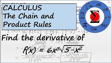 An Example Derivative Using the Product and Chain Rules with a Radical