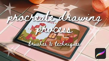 how i use procreate to draw | my digital art process ⁎⁺˳✧༚ brushes & techniques