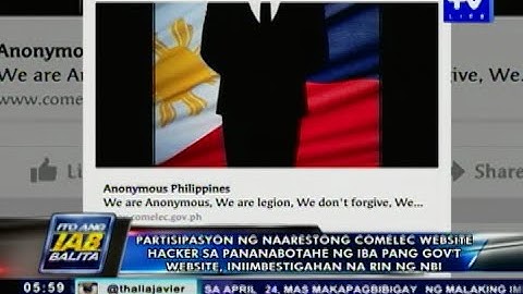 COMELEC website hacker, iniimbestigahan na rin ng NBI ukol sa iba pang gov
