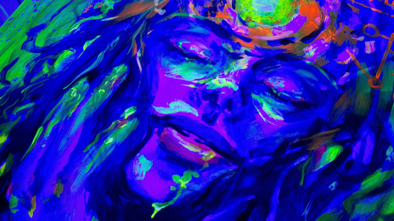 Caneta Que So Aparece Na Luz Negra Quadro Neon Brilha Na Luz Negra Comentado Speed Painting 1 Youtube