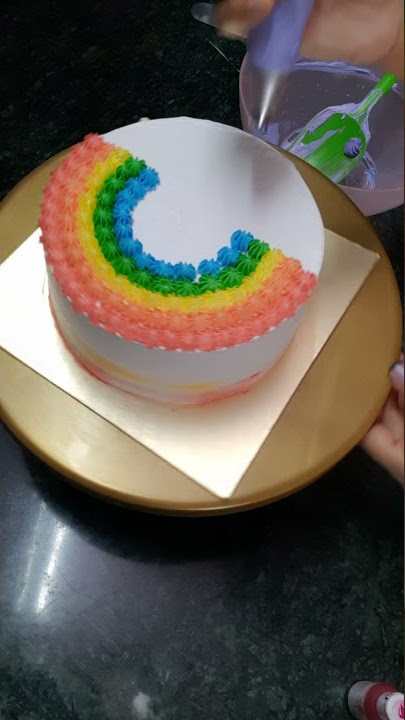 Rainbow Design Cake | Rainbow Theme | Shorts