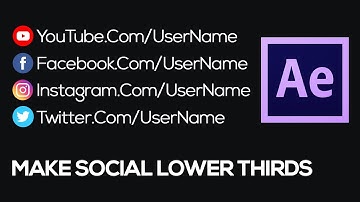 How to Make Social Media Lower Thirds - After Effects Tutorial