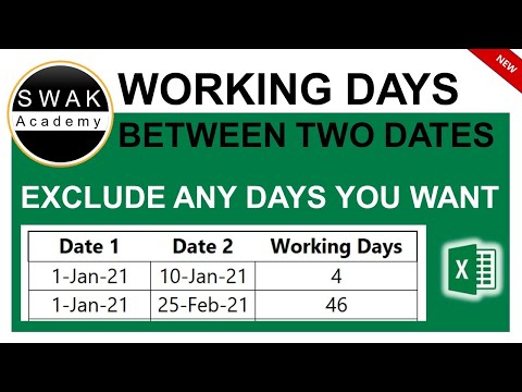 👍 Working Days Between two Dates  - Exclude any days you want