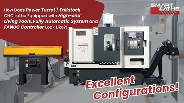 Power Turret/Tailstock CNC Lathe with High-end Living Tools, Fully Automatic System&FANUC Controller