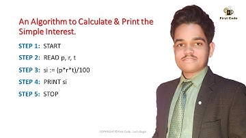 Write an Algorithm to Calculate and Print the Simple Interest | C Language Tutorial by Shubham Sir