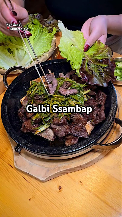 Galbi Ssambap from Han Sang #korean #koreanfood #foodvideo #foodvideos #bayarea #galbi #yummy