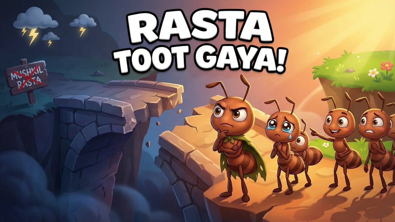 Jab Pul Toot Gaya | Cheentiyon Ki Teamwork Story | 3D Animation” 3d cartoon stayl video 