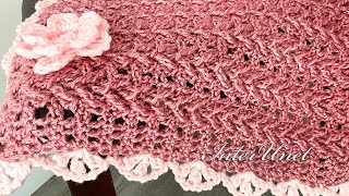 Baby blanket simple crochet pattern