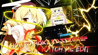 HOW TO MAKE 3D STROKE WATCH ME EDIT ON ALIGHT MOTION