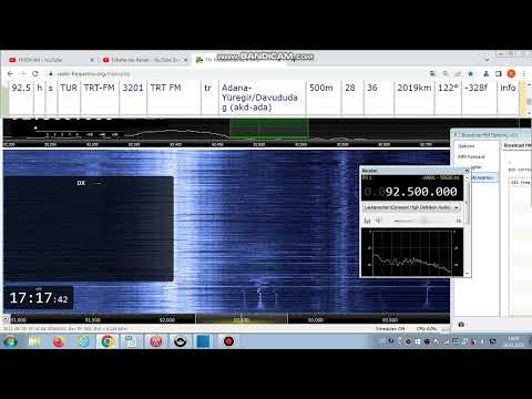 FM DX Es - 290621 1554UTC - 92.5 (/92.7) TRT FM (TUR) Adana-Yüregir/Davududag (akd-ada) 36kW 2019km!