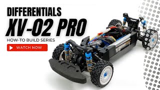 How to assemble the Differentials for Tamiya XV-02 Pro Rally Kit 58707 #tamiya #tamiyarc #xv02