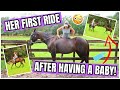 Riding My Horse FOR THE FIRST TIME After Having A Baby! *IT'S BEEN OVER A YEAR