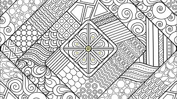 Colorful Pattern Zen Color App Paint by Numbers #relaxing #coloring #video #book #mesmerizing