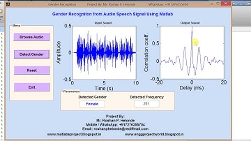 Matlab Code for Gender Recogniton from Audio Signal