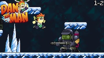 Dan the Man - Frosty plains - level 1 of 2 - Complete Walkthrough - all hidden areas - (no damage)