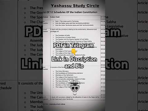 List Of 12 Schedules Of The Indian Constitution 28 March 2025 