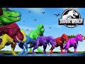 Big Dinosaurs Feeding in Jurassic World Evolution Tyrannosaurus Rex vs Spinosaurus Dinosaurs Fight !