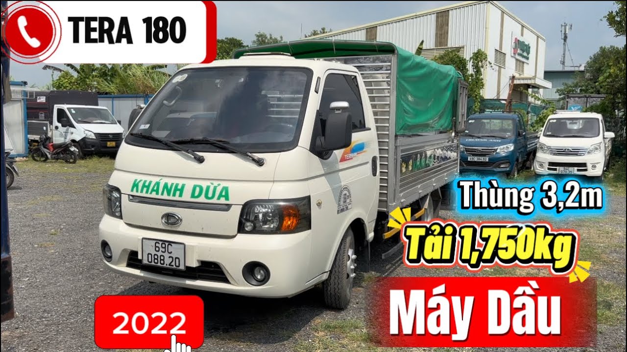 📺 Review: Xe Tải Vừa Cập Bến TERA 180 Thùng Mui Bạt Máy Dầu Tải 1,750kg, Thùng 3,2m Đời 2022