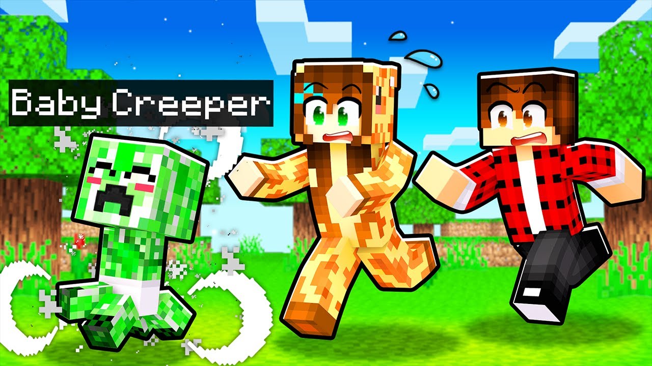 Training a BABY CREEPER in Minecraft YouTube
