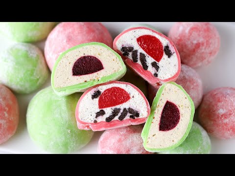 МОТИ  часть 2 Клубничный ОРЕО  ТЕСТО для МОТИ очень подробный РЕЦЕПТ  MOCHI RECIPE