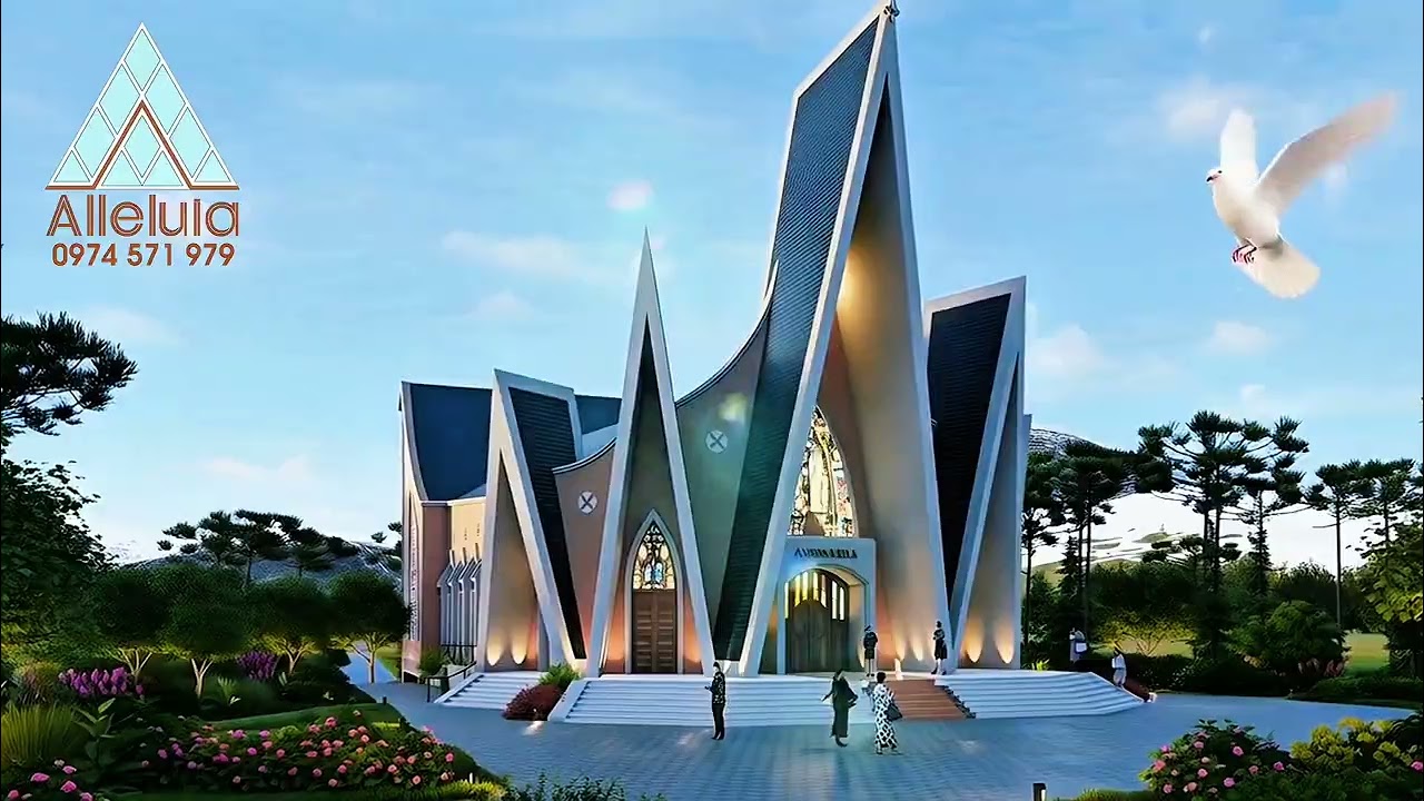 CON CUÔNG church modern design, THIẾT KẾ NHÀ THỜ CÔNG GIÁO ĐẸP NHẤT, HIỆN ĐẠI