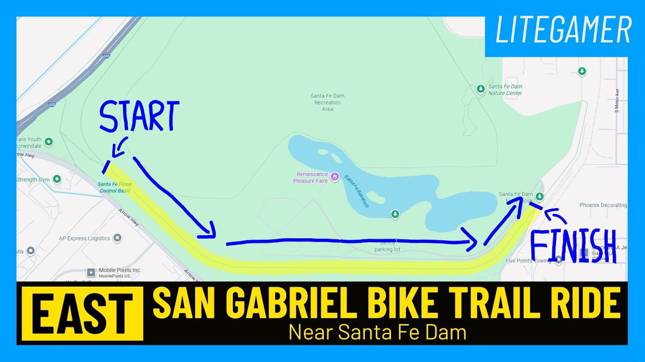 (Eastbound) San Gabriel Bike Trail Ride Near Santa Fe Dam