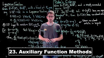 Auxiliary Function Methods - Dynamical Systems | Lecture 23