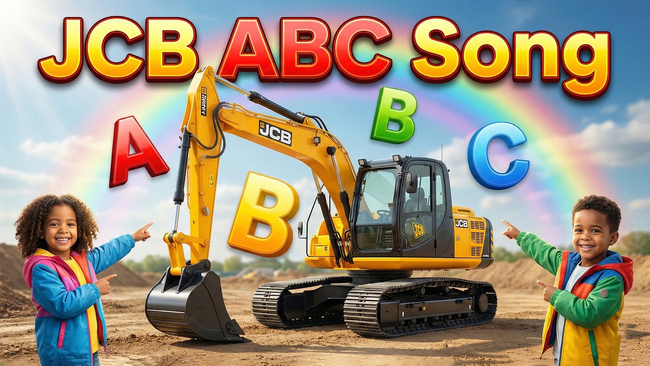 Learn ABC with JCB 🚜  A to Z Alphabet Song  Fun Kids Construction Animation