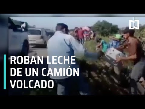 Rapiñan camión de leche en carretera de Campeche-Mérida - Las Noticias con Danielle