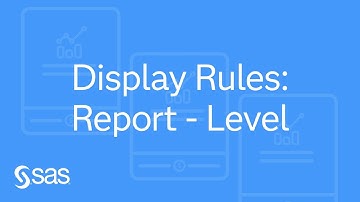 SAS Demo | Display Rule Series: Report - Level - Create and View an Example Report