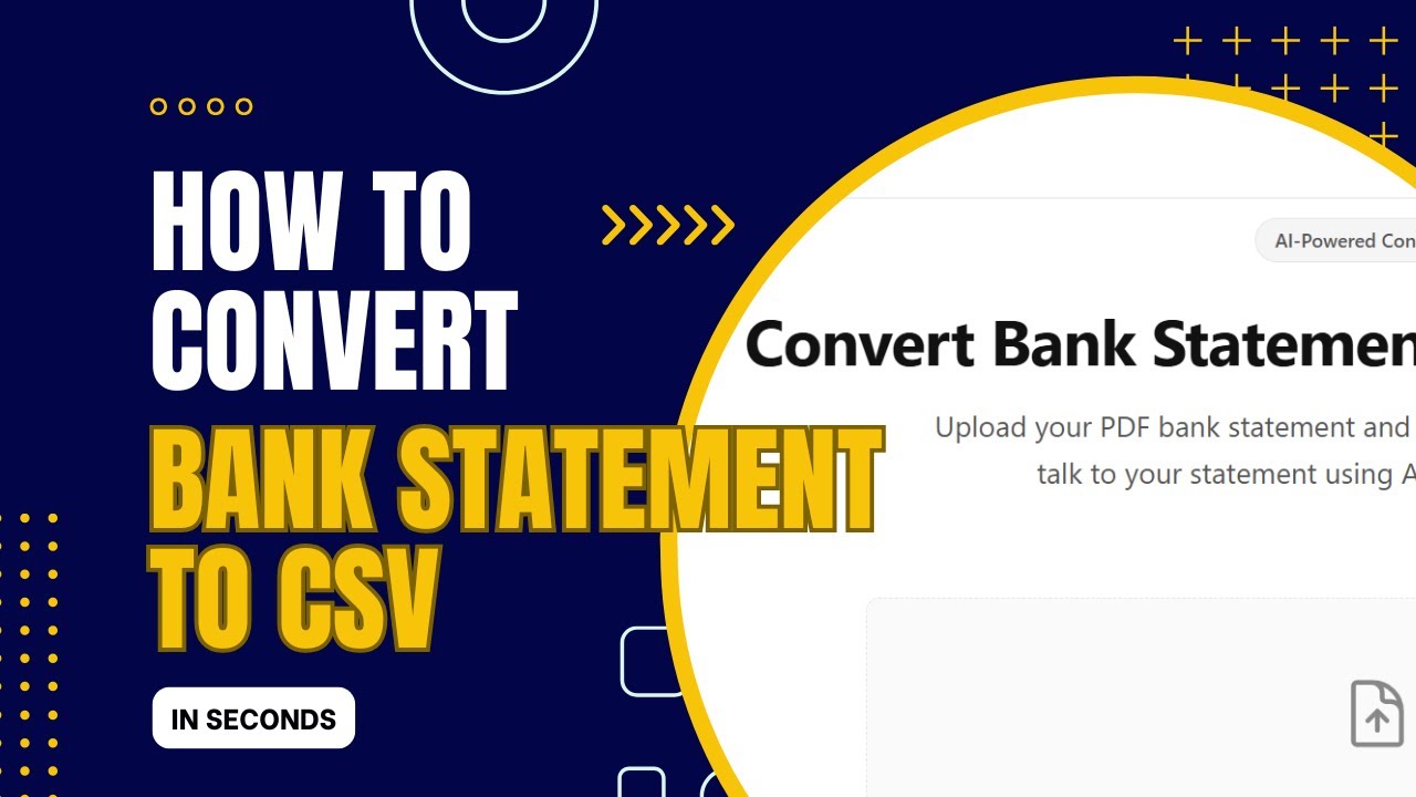 How to Convert PDF Bank Statement to CSV [FREE] - YouTube