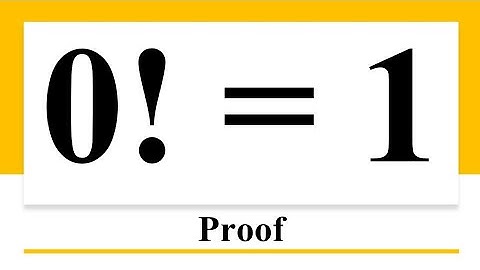 How Zero factorial equals one (0! = 1) Proof