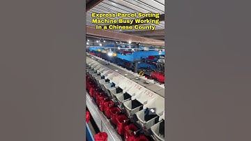 Express Parcel Sorting Machine Busy Working In a Chinese County | Navigating Everyday Life In China