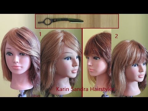 how-to-cut-long-side-bangs-with-feather-styling-razor-|-easy-twist-bangs-technique-haircut