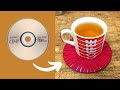 Make Tea Coasters | Recycle Old CD Disk | 2 min DIY | Coaster out of CD | DIY Coasters