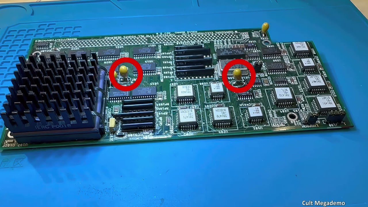 Amiga stara karta turbo 68040 - historia kondensatora i dziwnej Amigi
