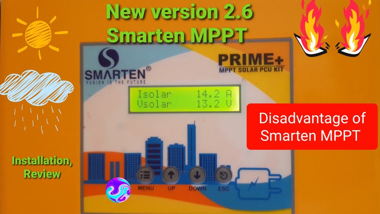 Smarten Prime New model MPPT Voc 50V, installation, performance review, advantage & disadvantage