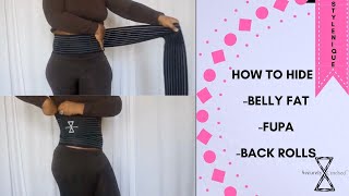 Hide Belly Fat Fupa Back Rolls|How to