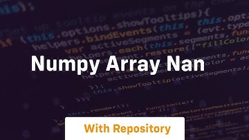 numpy array nan