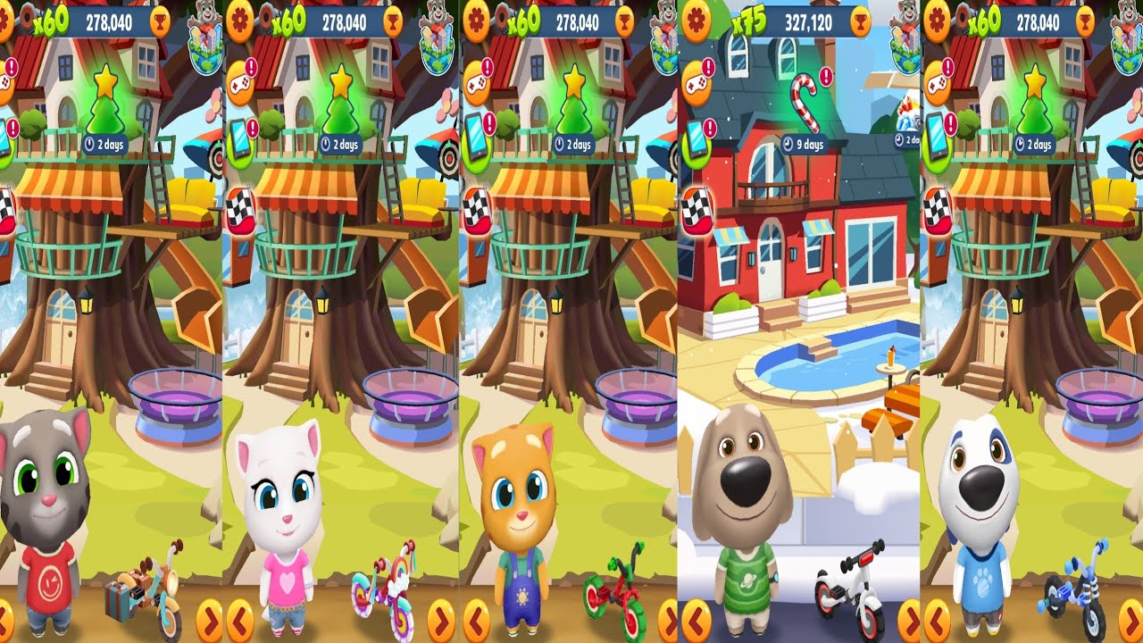 Tom Gold Run.Tom vs Angela vs Ginger vs Been vs Hank Gameplay Android#51