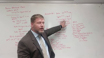 Saxon Advanced Math Lesson 82.A Taking the Logarithm of 82.B Exponential Equations