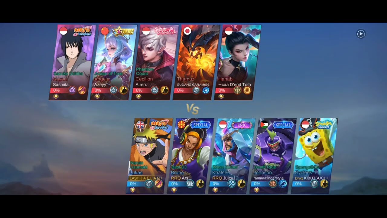 NARUTO VS SASUKE | MOBILE LEGEND BANG BANG