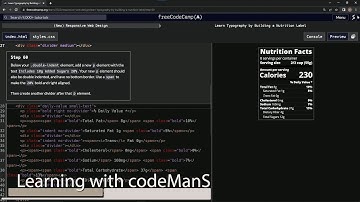 learn2code | freeCodeCamp (New) Responsive Web Design  -  Building a Nutrition Label: Step 60