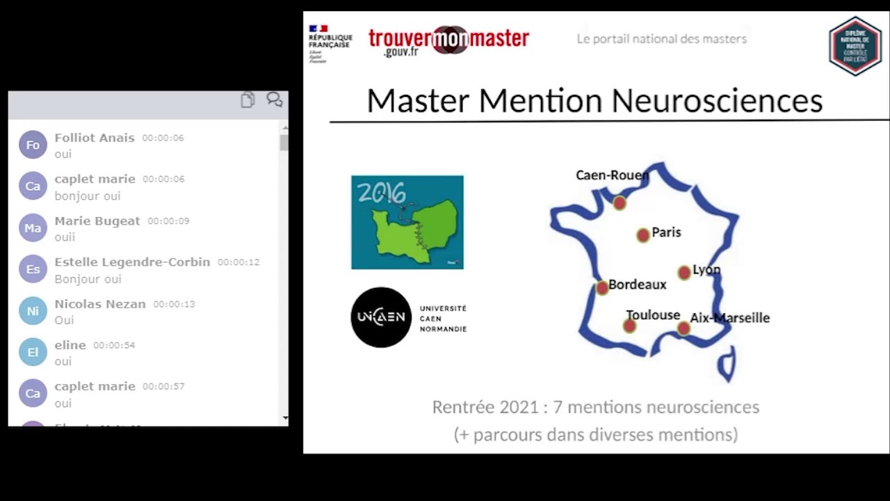 Webinaire Master mention Neurosciences