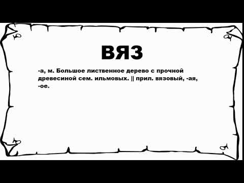 ВЯЗ - что это такое? значение и описание