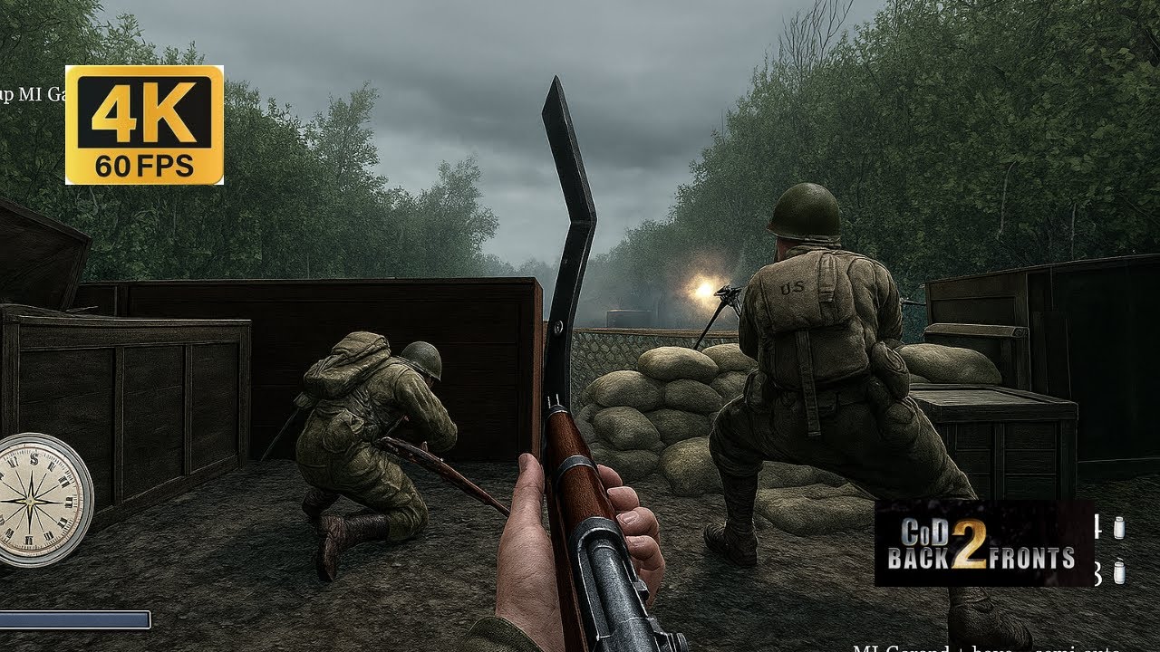 CALL OF DUTY 2 | BACK2FRONTS MOD | DEFENDING THE POINTE 1944 - YouTube