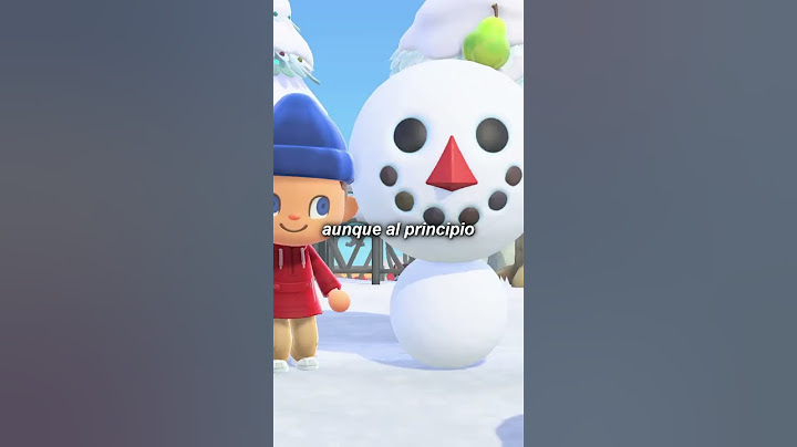 LA CABEZA GRANDE DEL MUÑECO DE NIEVE COPITO EN ANIMAL CROSSING NEW HORIZONS