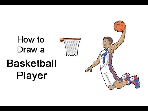 basketball player drawing