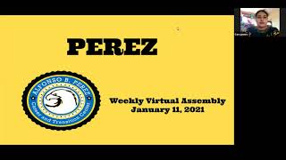 Weekly Virtual Assembly 1/11/2021