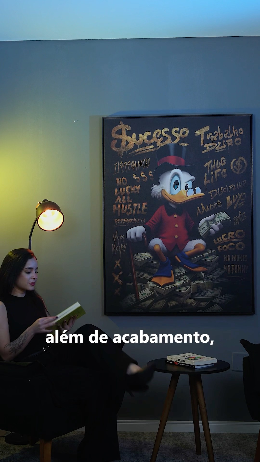 Vídeo de Quadro The Duck's Grafite Dourado